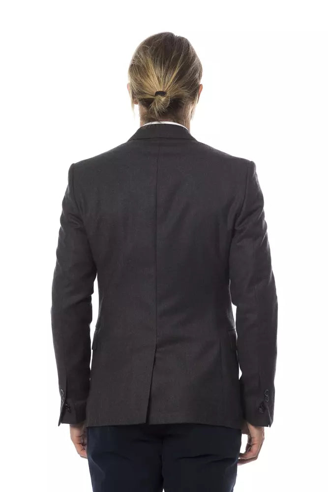 Verri Gray Wool Men Blazer - Sophisticated Tailoring