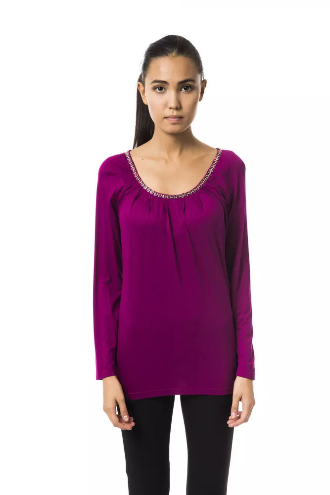 BYBLOS Haut violet en viscose pour femme