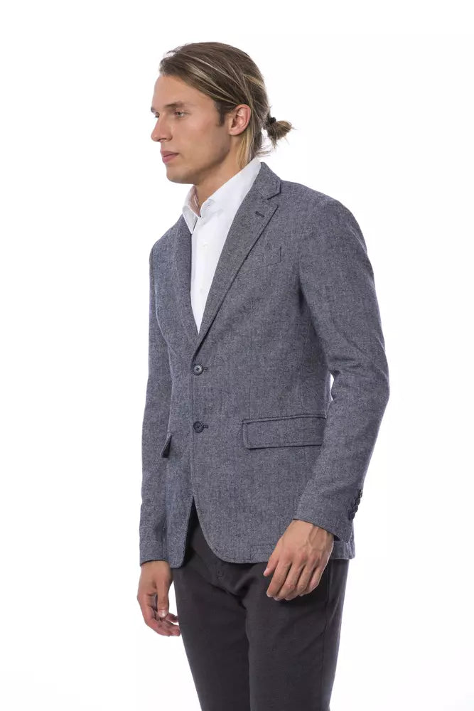 Blazer bleu élégant à simple boutonnage de Verri