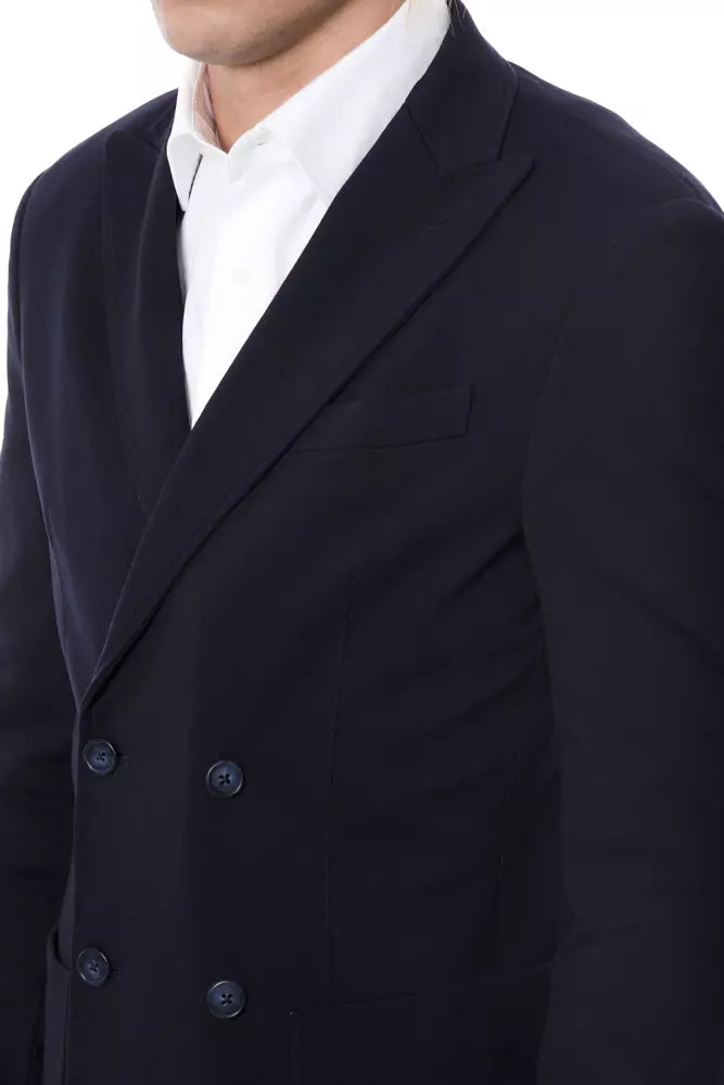 Blazer pour homme en viscose bleu Verri