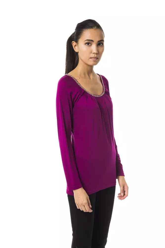 BYBLOS Haut violet en viscose pour femme