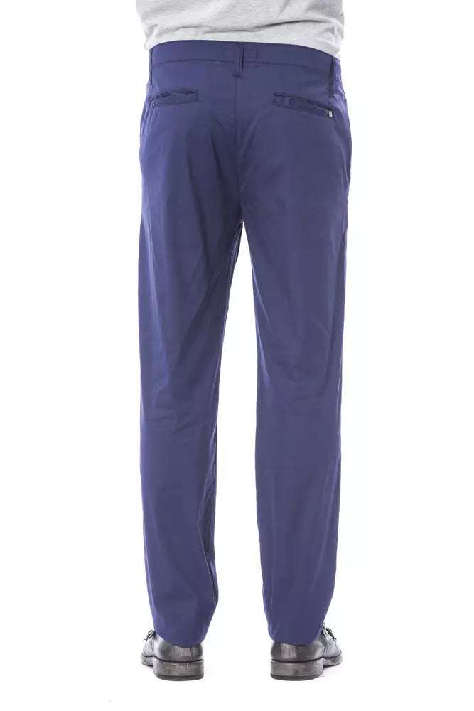 Pantalon chino pour homme en coton bleu Verri