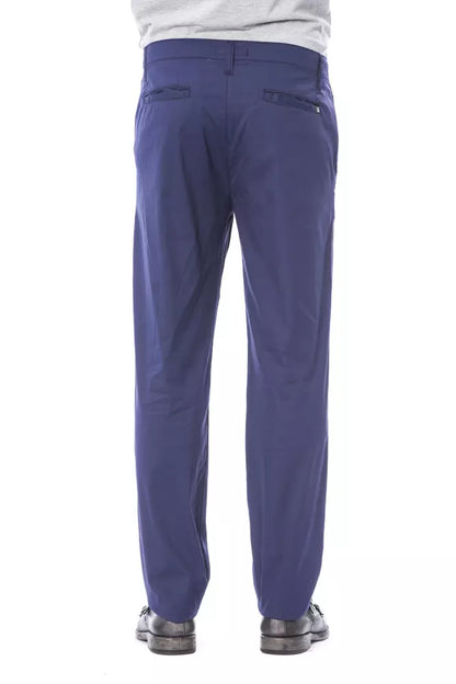 Pantalon chino pour homme en coton bleu Verri