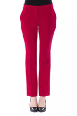 Pantalon pour femme en polyester fuchsia de BYBLOS