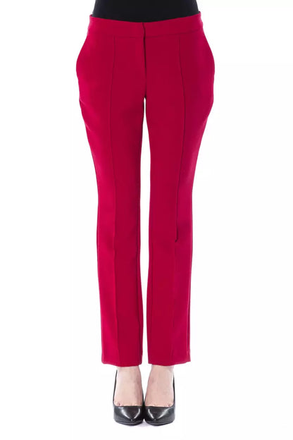 Pantalon pour femme en polyester fuchsia de BYBLOS