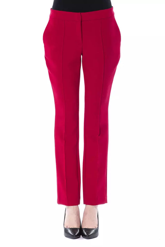 Pantalon pour femme en polyester fuchsia de BYBLOS