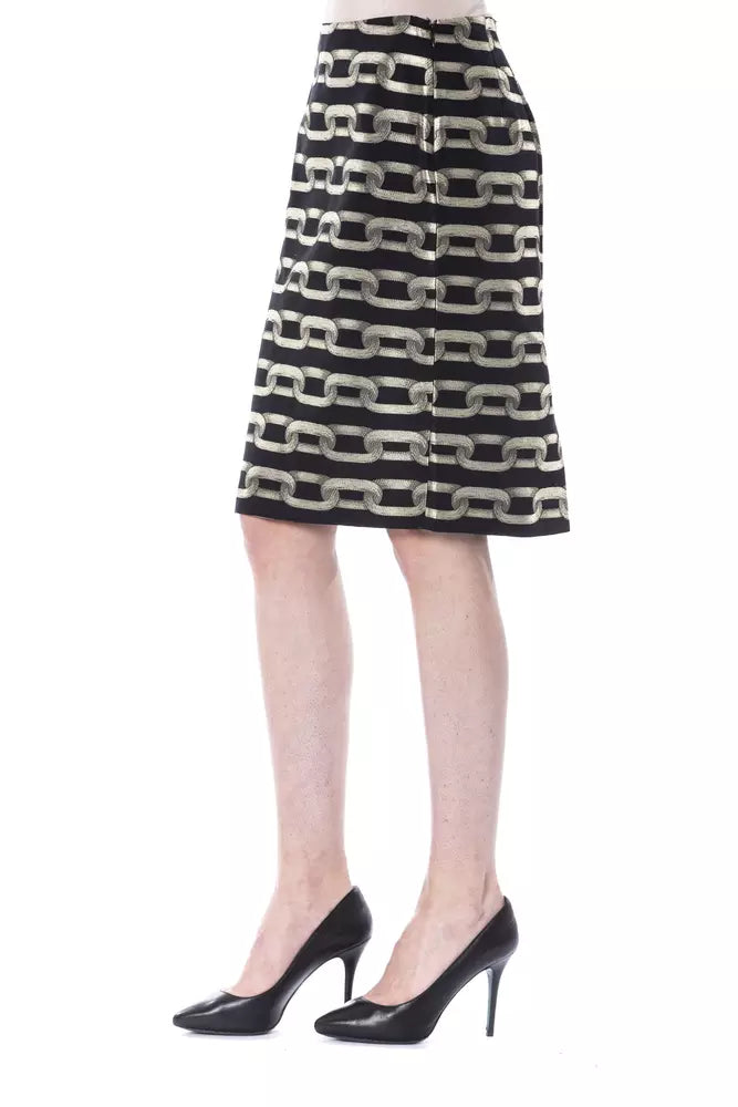 BYBLOS Jupe Femme Noir en Viscose - Design Tube Chic