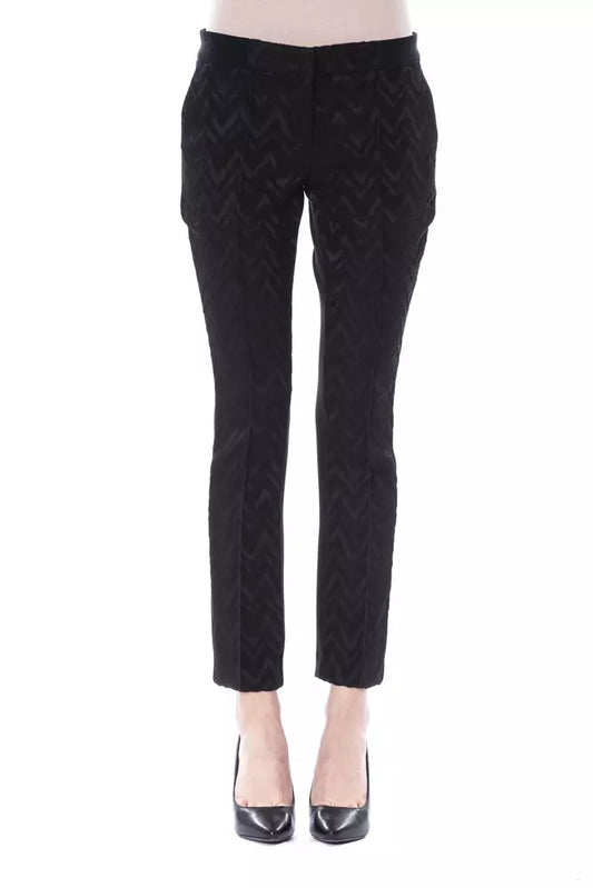 BYBLOS Pantalon noir en marabou pour femme