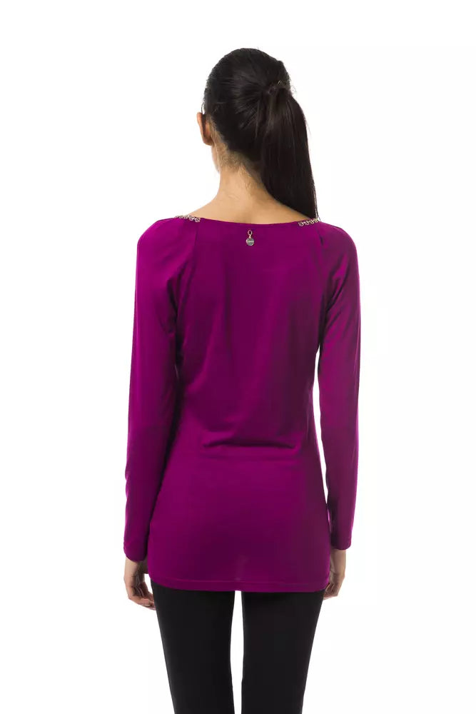 BYBLOS Haut violet en viscose pour femme