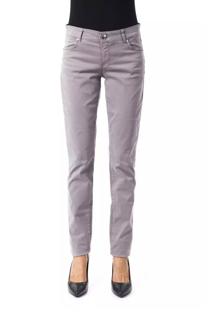 BYBLOS Jeans Femme Grises en Coton - Élégantes et Confortables