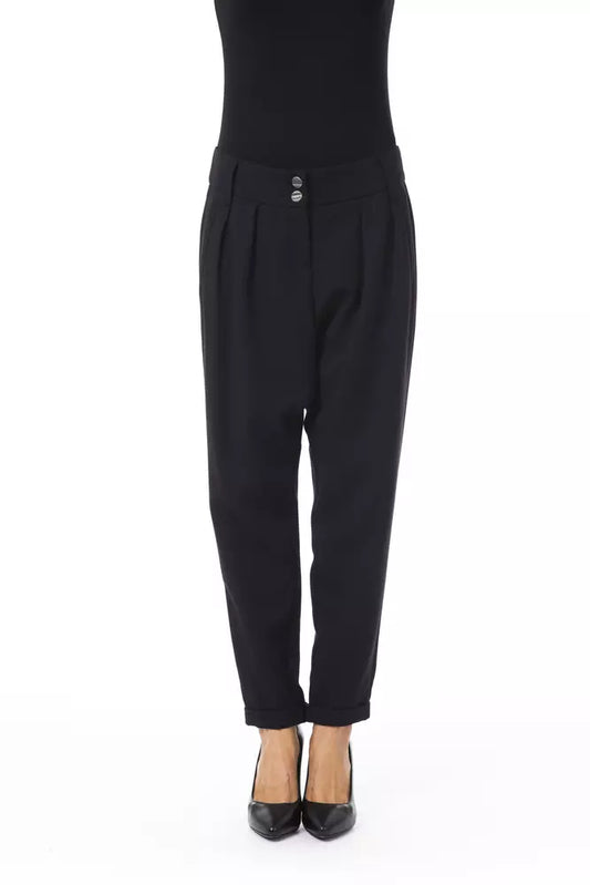 Pantalon noir en polyester pour femme de la marque BYBLOS