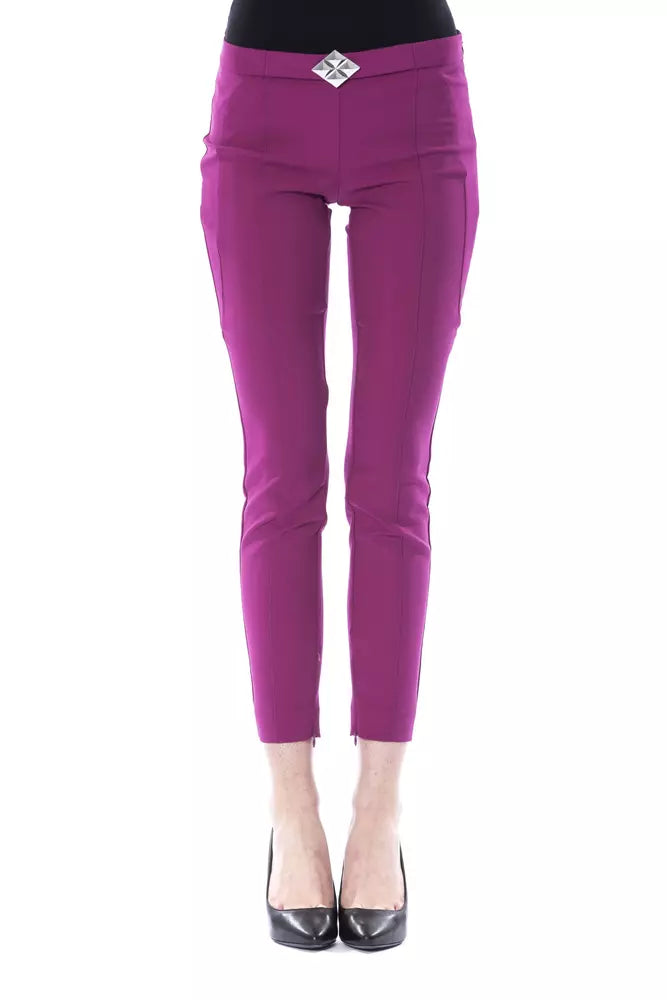 Pantalon pour femme en polyester violet de la marque BYBLOS