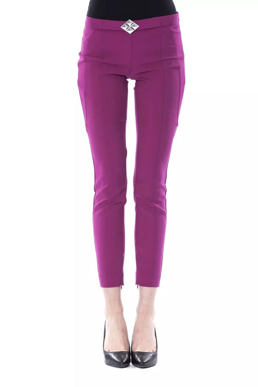 Pantalon pour femme en polyester violet de la marque BYBLOS