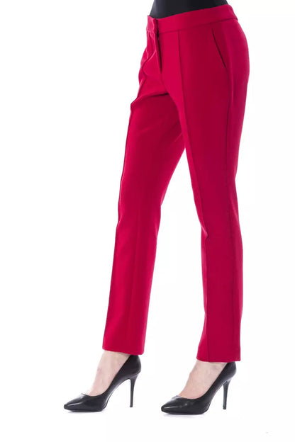 Pantalon pour femme en polyester fuchsia de BYBLOS