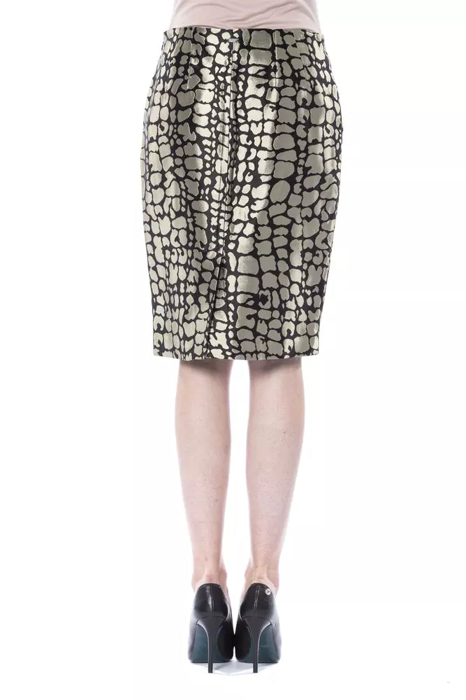 Jupe Femme BYBLOS en Viscose Dorée - Chic et Élégante