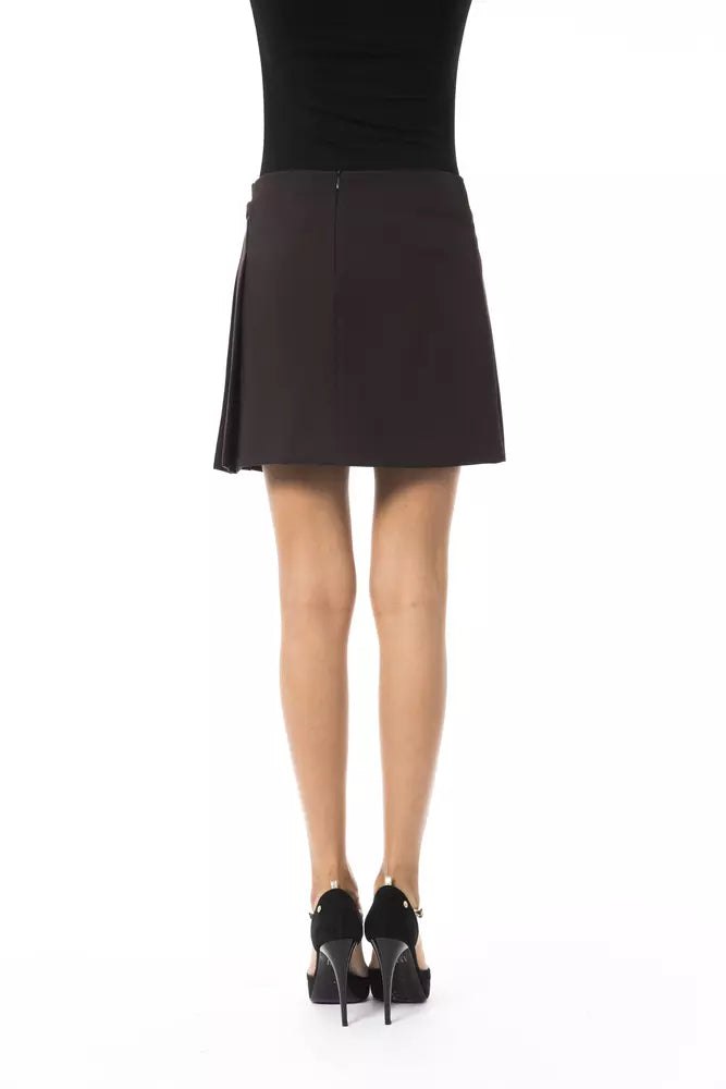 BYBLOS Brown Polyester Women Skirt - Chic Tulip Design
