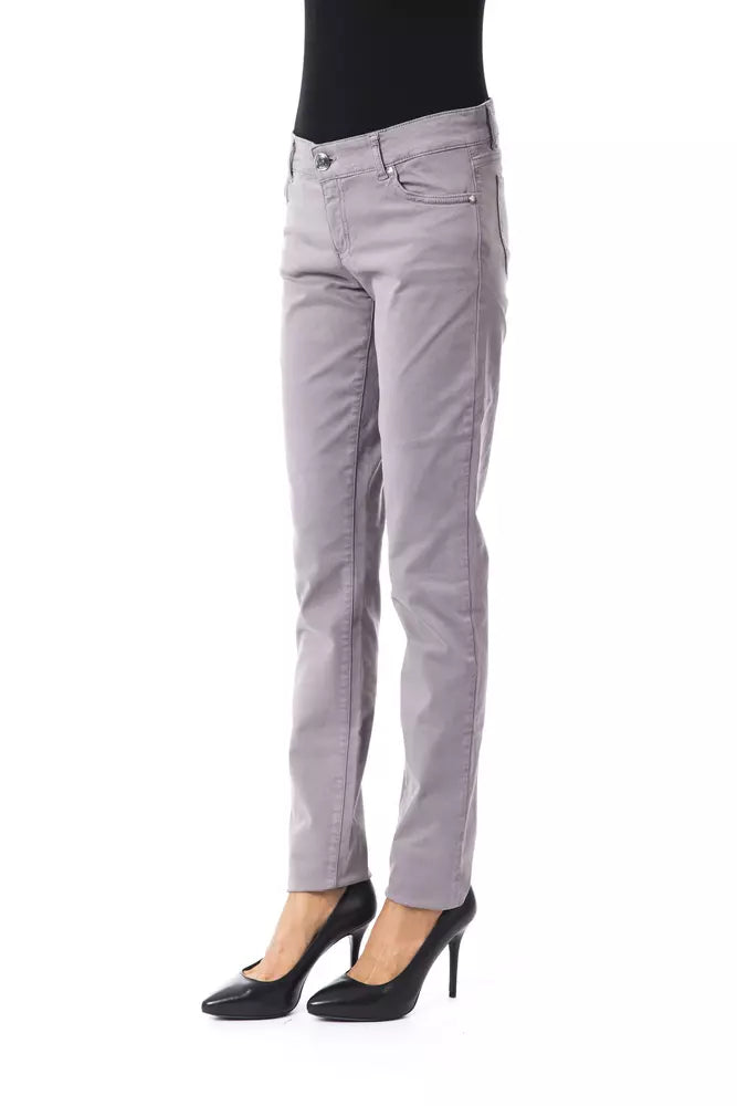 BYBLOS Jeans Femme Grises en Coton - Élégantes et Confortables