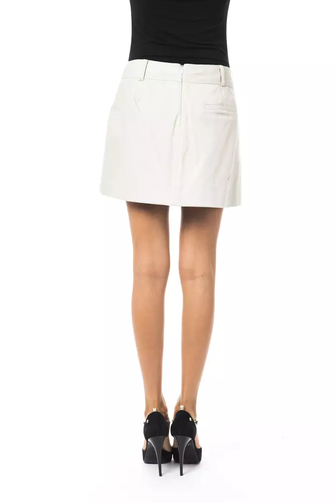 BYBLOS Jupe Tulipe Grise en Coton pour Femme - Jupe Courte Élégante