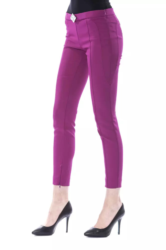 Pantalon pour femme en polyester violet de la marque BYBLOS