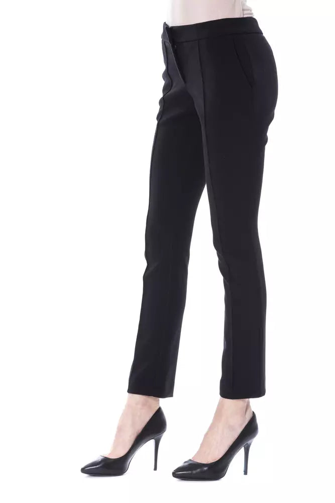 Pantalon noir en polyester pour femme de la marque BYBLOS