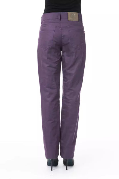 Pantalon pour femme en coton violet BYBLOS