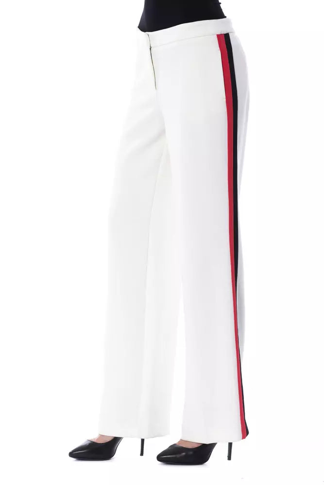 Pantalon pour femme en polyester blanc BYBLOS
