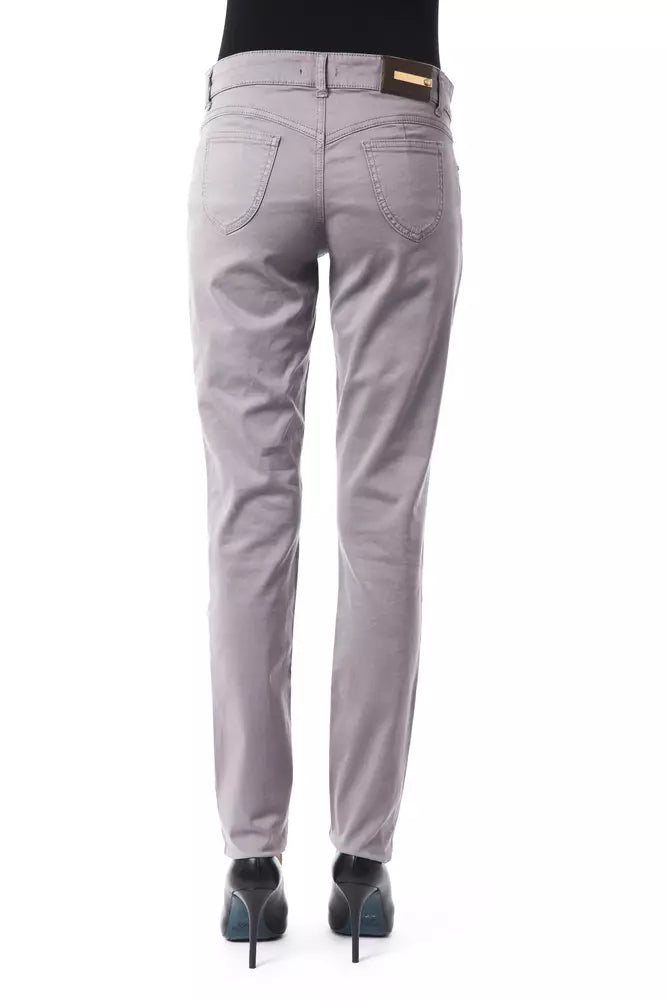 BYBLOS Jeans Femme Grises en Coton - Élégantes et Confortables