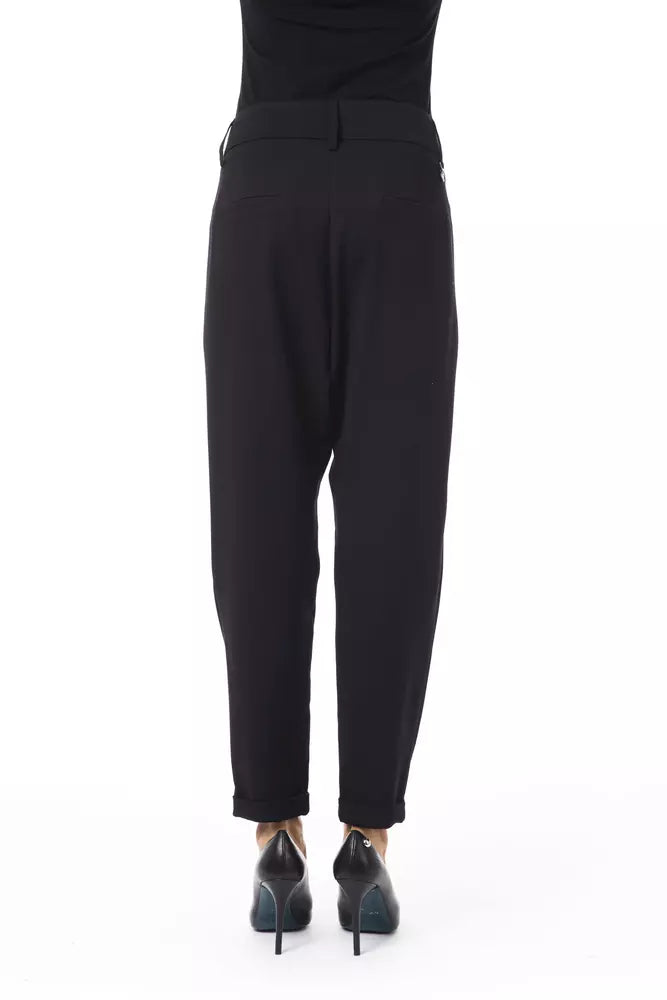 Pantalon noir en polyester pour femme de la marque BYBLOS