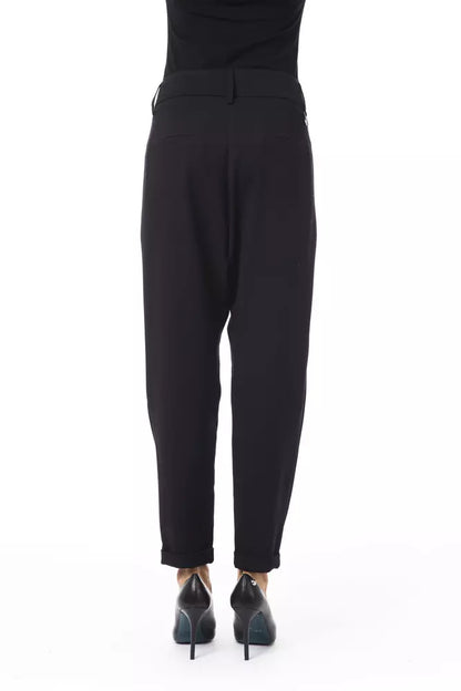 Pantalon noir en polyester pour femme de la marque BYBLOS