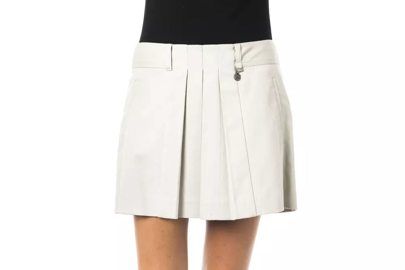 BYBLOS Jupe Tulipe Grise en Coton pour Femme - Jupe Courte Élégante