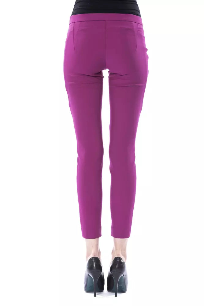 Pantalon pour femme en polyester violet de la marque BYBLOS