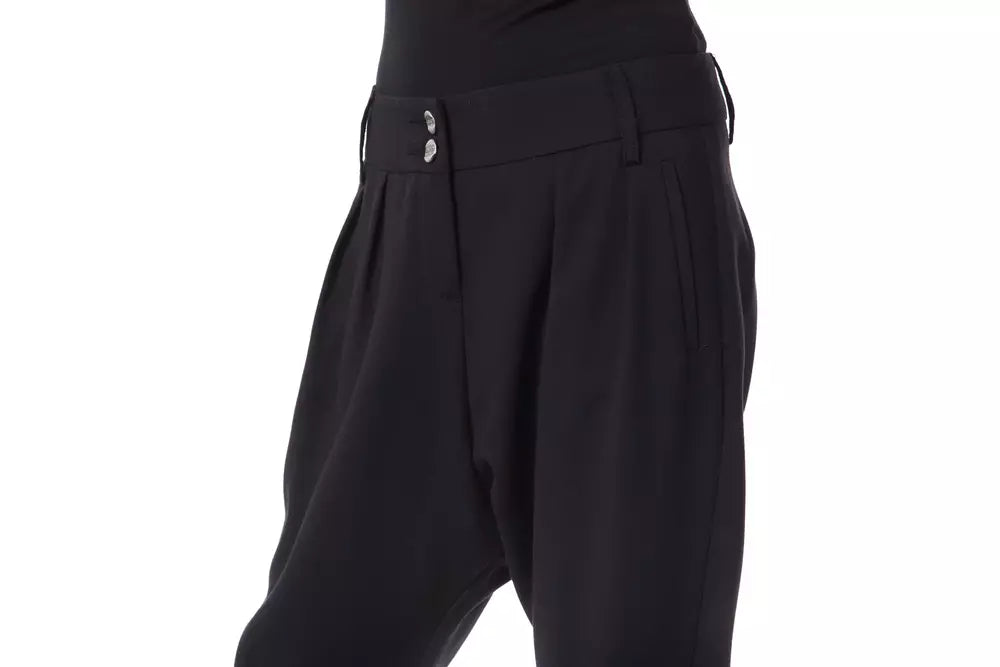 Pantalon noir en polyester pour femme de la marque BYBLOS