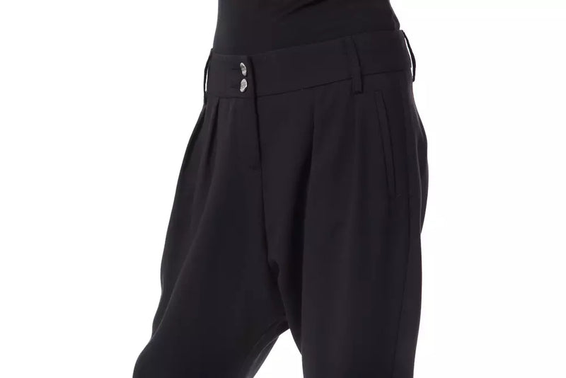 Pantalon noir en polyester pour femme de la marque BYBLOS