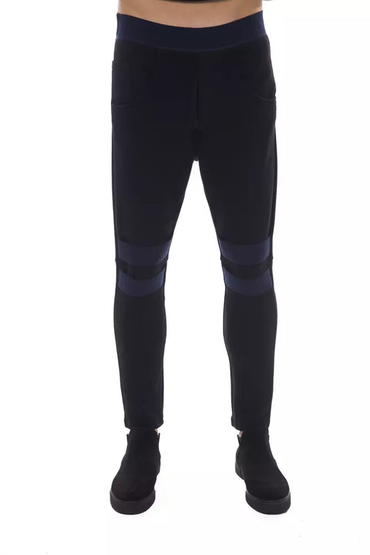 Pantalon homme en viscose noire Nicolo Tonetto