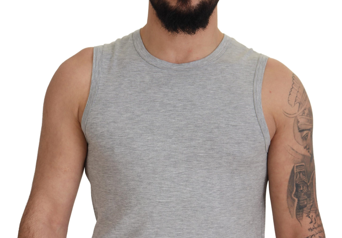 Ermanno Scervino Grijs Mouwloos Heren T-shirt