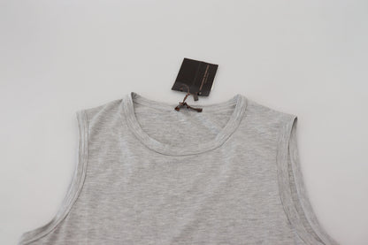 Ermanno Scervino Grijs Mouwloos Heren T-shirt