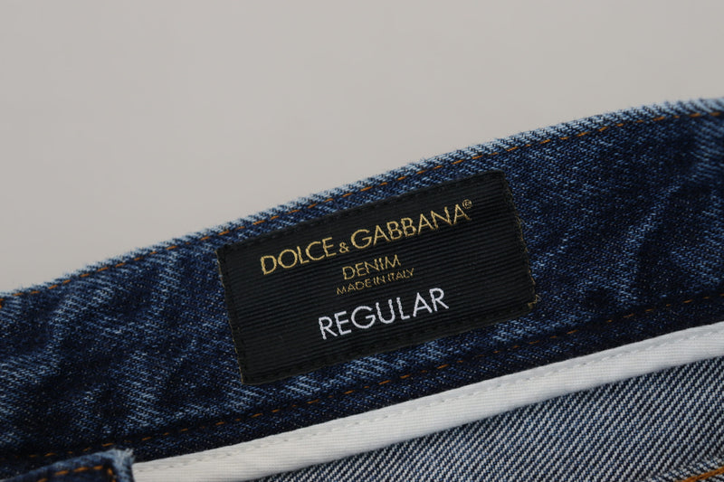 Jeans en jean délavé bleu en coton pour homme de Dolce &amp; Gabbana
