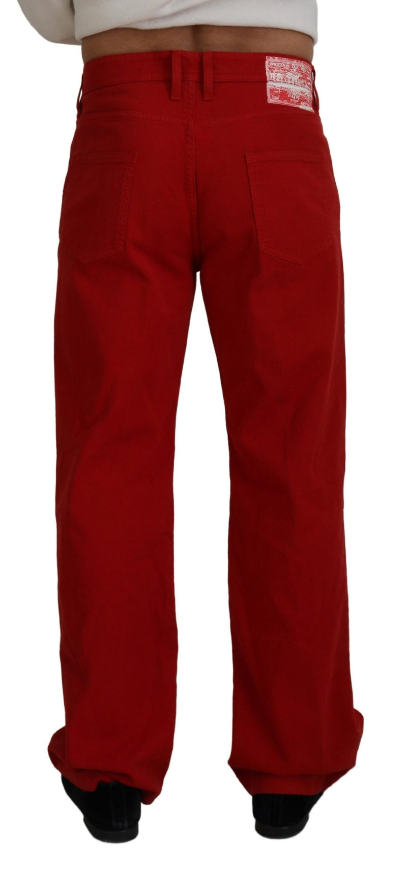 Jeans en coton rouge à coupe droite pour homme de Dolce &amp; Gabbana