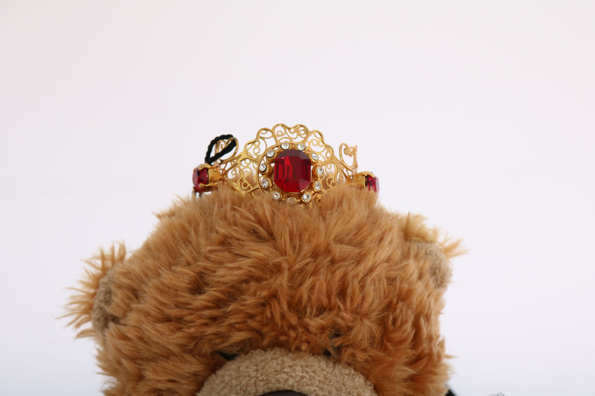 Dolce & Gabbana Teddy Bear Gold Crystal Crown Hair Band