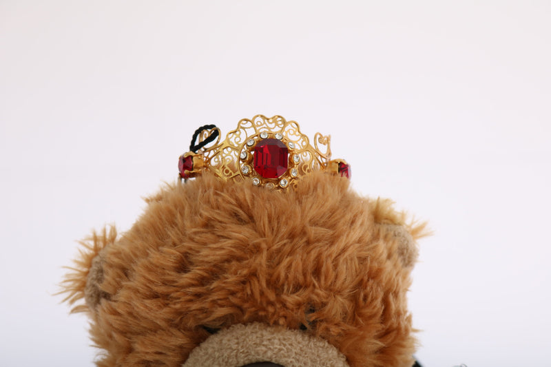 Dolce & Gabbana Teddy Bear Gold Crystal Crown Hair Band