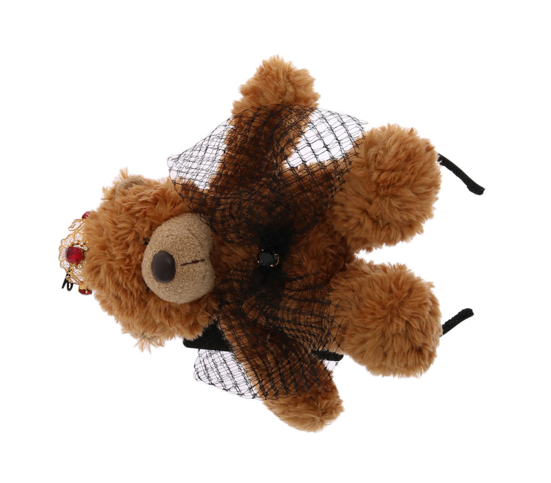 Dolce & Gabbana Teddy Bear Gold Crystal Crown Hair Band