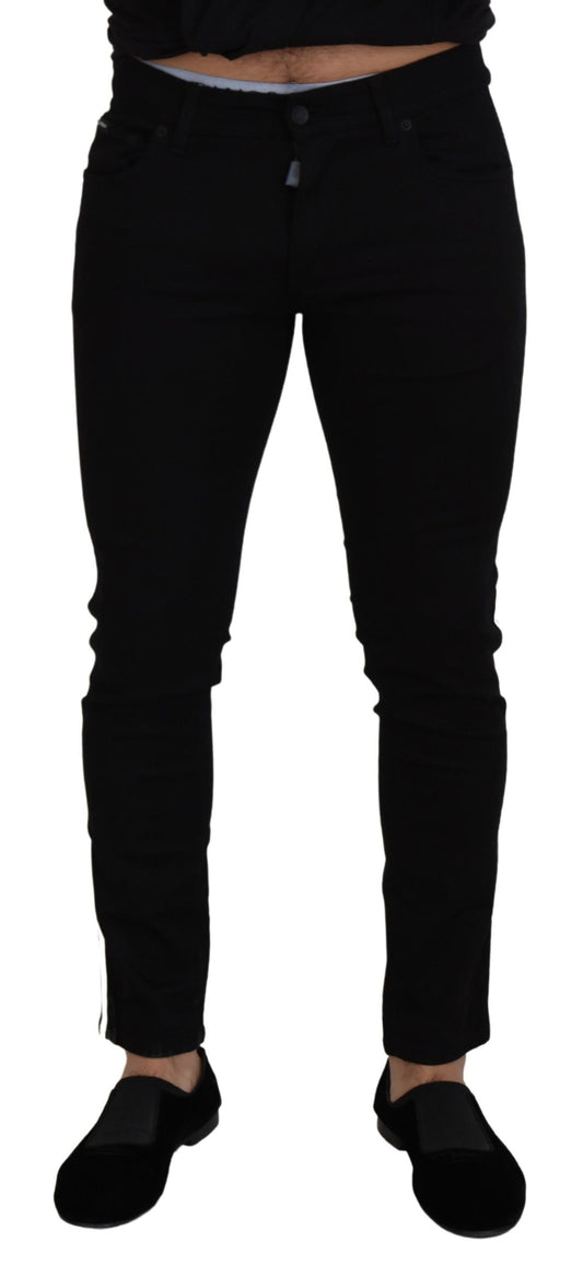 Dolce & Gabbana Zwarte Katoenen DG Crown Heren Jeans