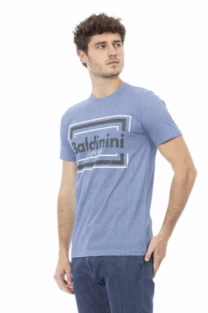 Baldinini Trend Lichtblauw Katoenen Heren T-Shirt