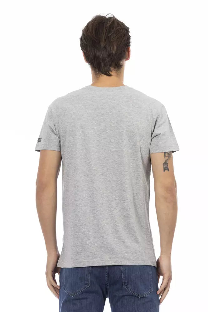 T-shirt homme en coton gris de Trussardi Action