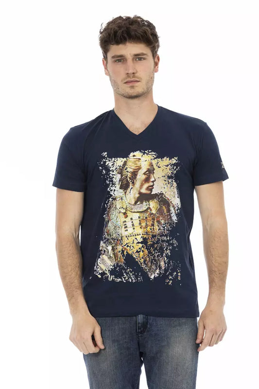 T-shirt homme en coton bleu Trussardi Action