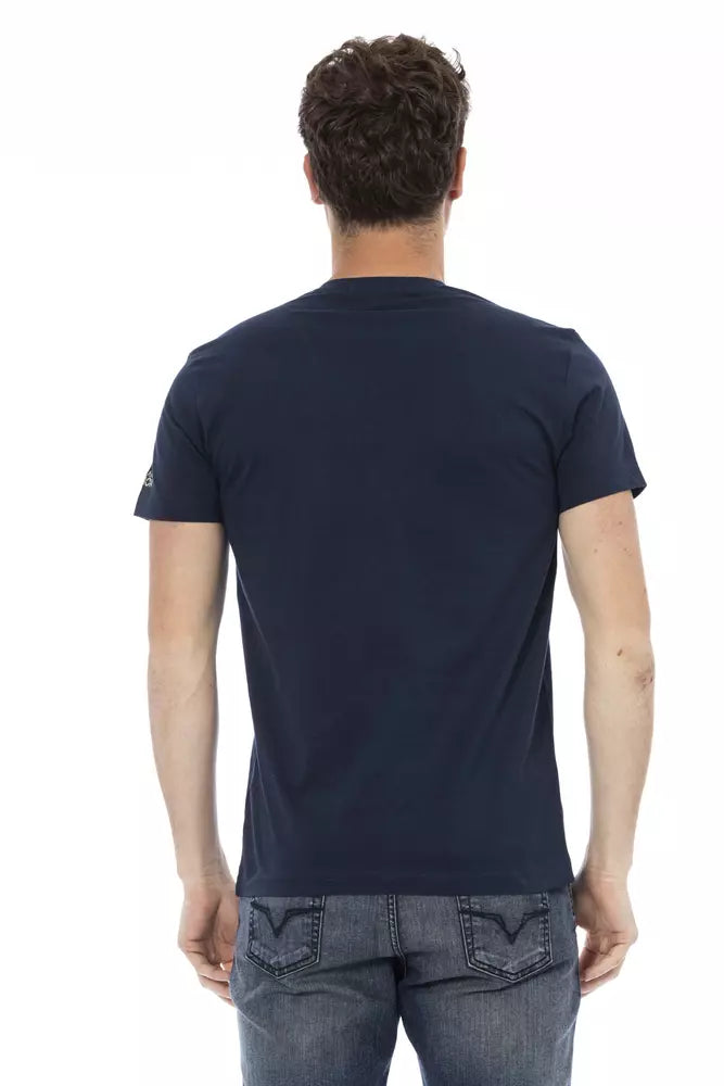 T-shirt homme en coton bleu Trussardi Action