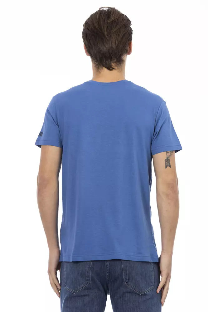 T-shirt homme en coton bleu Trussardi Action