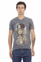 T-shirt homme en coton gris de Trussardi Action