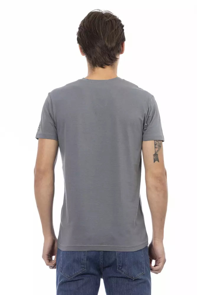 T-shirt homme en coton gris de Trussardi Action