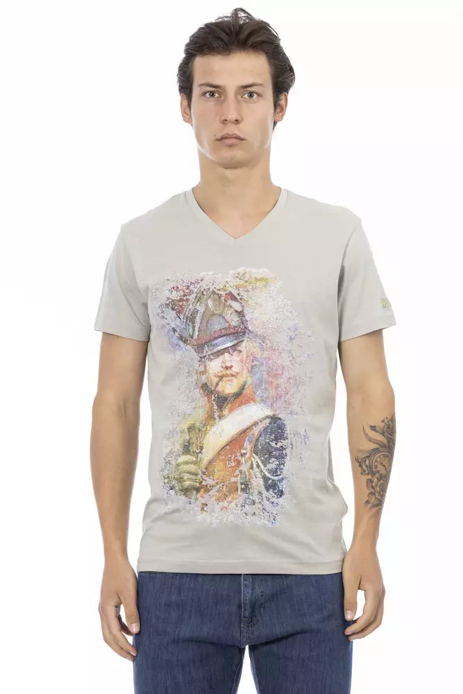 T-shirt homme en coton gris de Trussardi Action